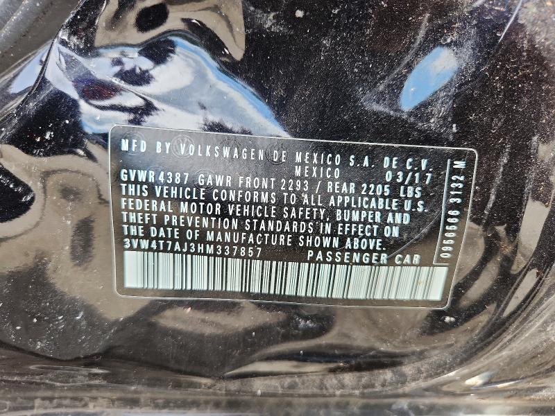 Продажа на аукционе авто 2017 Volkswagen Jetta, vin: 3VW4T7AJ3HM337857, номер лота: 60812886