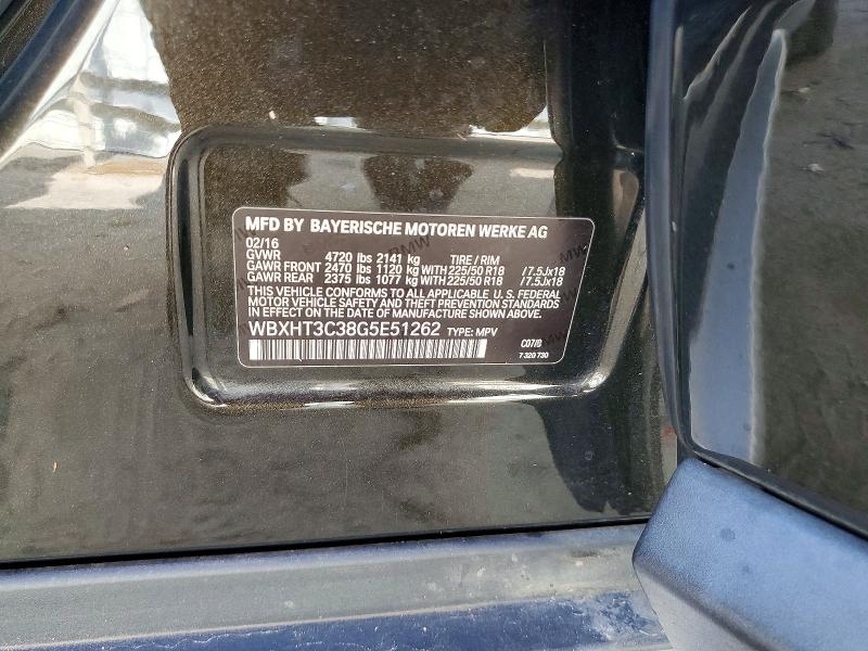 Aukcja sprzedaży 2016 Bmw X1, vin: WBXHT3C38G5E51262, numer aukcji: 58839836