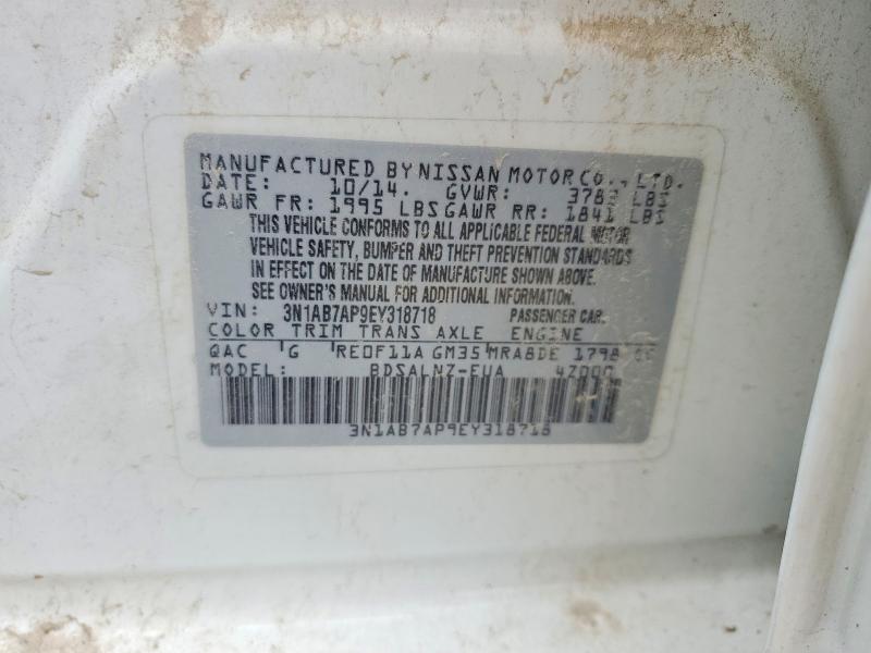Продажа на аукционе авто 2014 Nissan Sentra, vin: 3N1AB7AP9EY318718, номер лота: 60423716