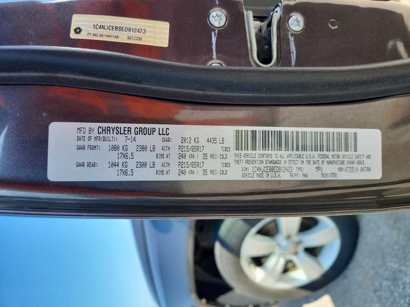 Продажа на аукционе авто 2014 Jeep Compass, vin: 1C4NJCEB8ED912423, номер лота: 59337006