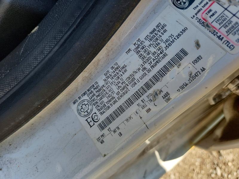 2011 Ford Fiesta მანქანა იყიდება აუქციონზე, vin: 3FADP4FJ5BM126350, აუქციონის ნომერი: 62434106