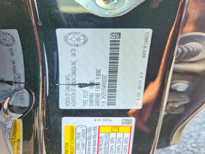 2024 Honda Civic მანქანა იყიდება აუქციონზე, vin: 2HGFE1F94RH003307, აუქციონის ნომერი: 59949796