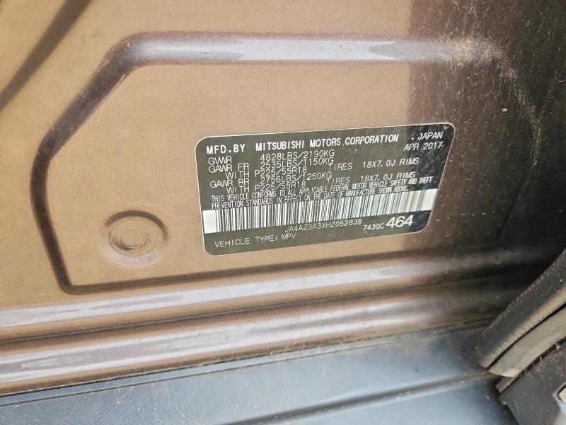 Продажа на аукционе авто 2017 Mitsubishi Outlander, vin: JA4AZ3A3XHZ052838, номер лота: 62162416