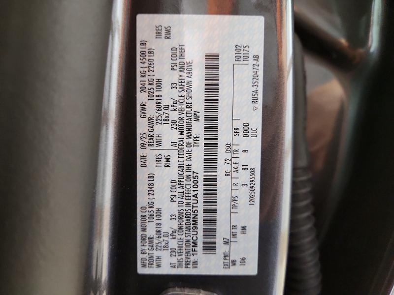 Продаж на аукціоні авто 2026 Ford Escape, vin: 1FMCU9MN5TUA10057, номер лоту: 62920046