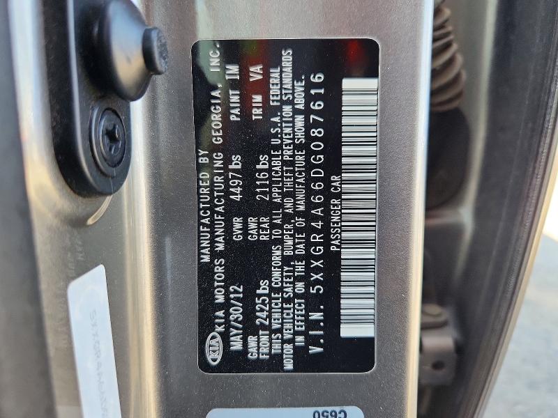 61562926 :رقم المزاد ، 5XXGR4A66DG087616 vin ، 2013 Kia Optima مزاد بيع