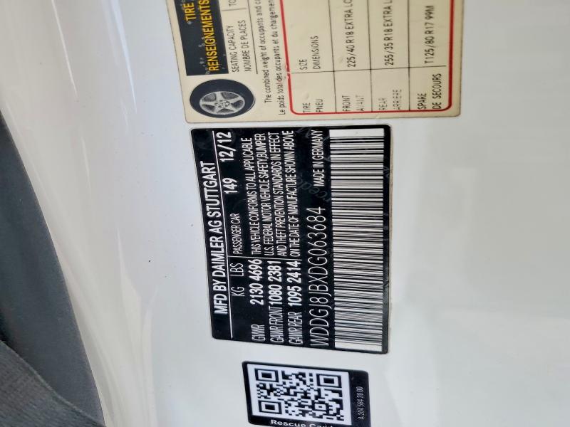 Продаж на аукціоні авто 2013 Mercedes-benz C, vin: WDDGJ8JBXDG063684, номер лоту: 60884966