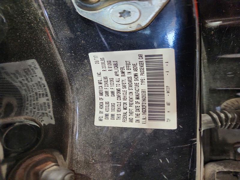 60242276 :رقم المزاد ، 1HGCR2F31HA260561 vin ، 2017 Honda Accord مزاد بيع