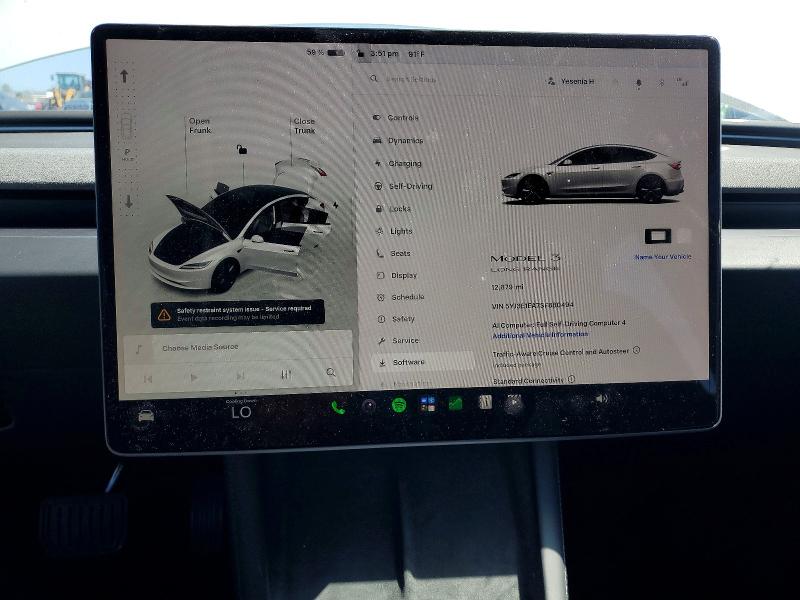 61641466 :رقم المزاد ، 5YJ3E1EA7SF880494 vin ، 2025 Tesla Model 3 مزاد بيع