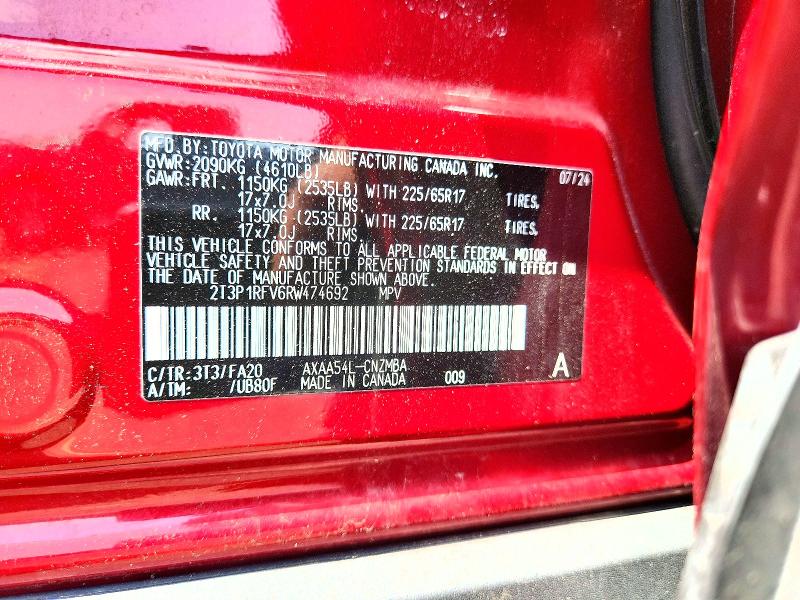 2024 Toyota Rav4 მანქანა იყიდება აუქციონზე, vin: 2T3P1RFV6RW474692, აუქციონის ნომერი: 59806506