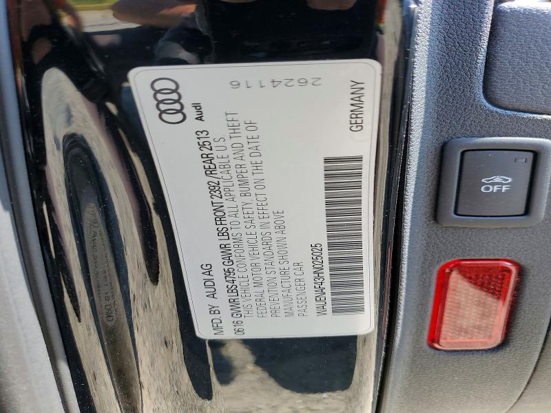 Aukcja sprzedaży 2017 Audi A4, vin: WAUENAF43HN025025, numer aukcji: 60309406