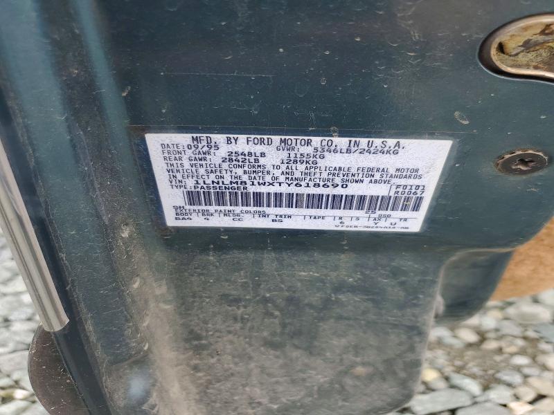 60843016 :رقم المزاد ، 1LNLM81WXTY618690 vin ، 1996 Lincoln Town Car مزاد بيع