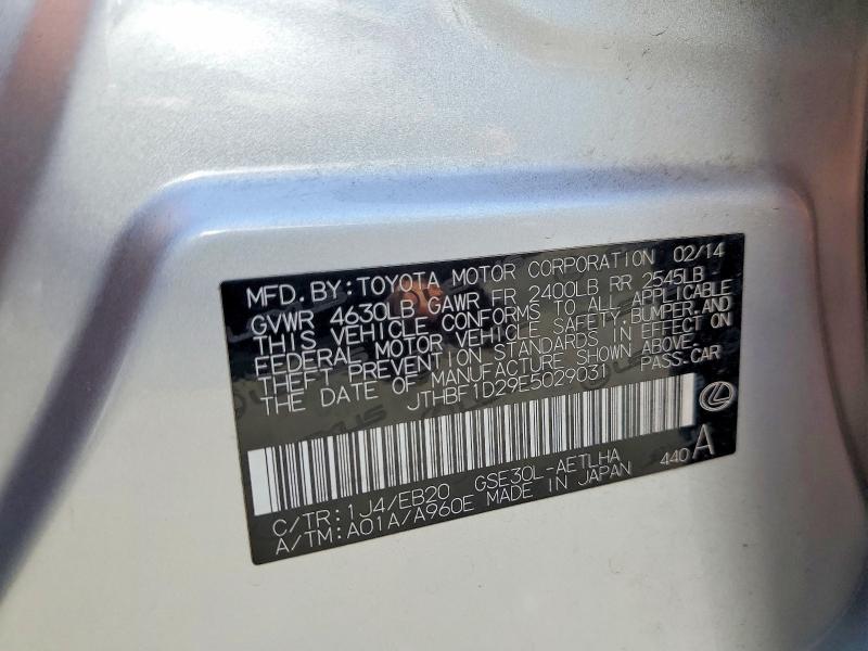 Aukcja sprzedaży 2014 Lexus Is, vin: JTHBF1D29E5029031, numer aukcji: 63241246