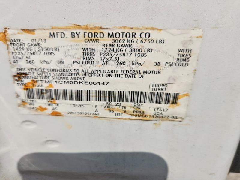 Продажа на аукционе авто 2013 Ford F150, vin: 1FTMF1CM0DKE06147, номер лота: 61620856