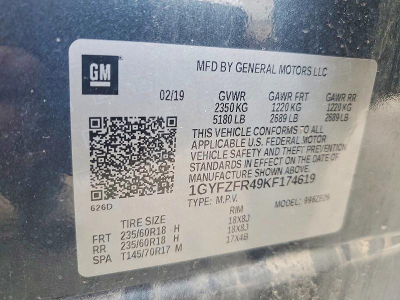 Продаж на аукціоні авто 2019 Cadillac Xt4, vin: 1GYFZFR49KF174619, номер лоту: 61283506