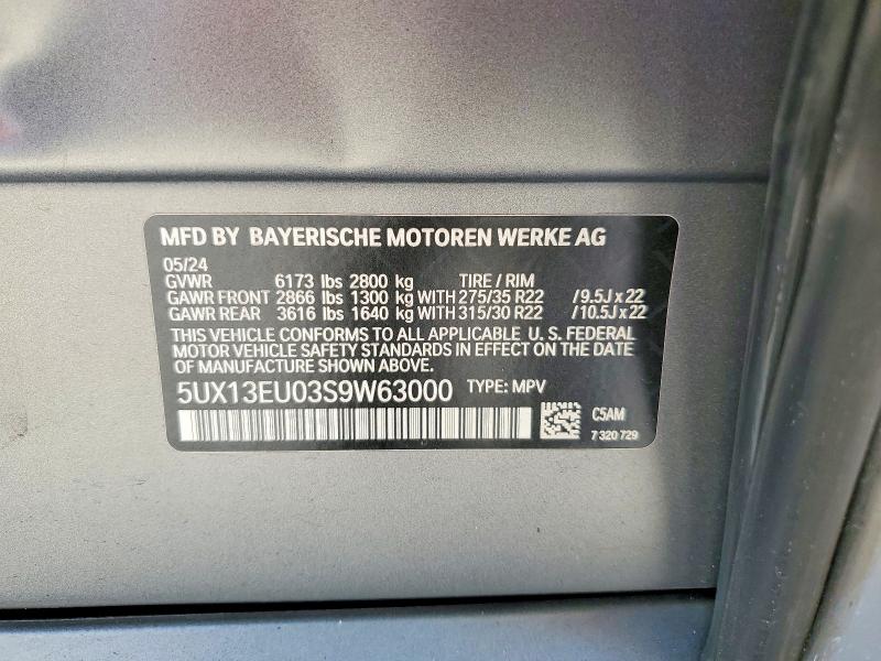Продажа на аукционе авто 2025 Bmw X5, vin: 5UX13EU03S9W63000, номер лота: 60791506