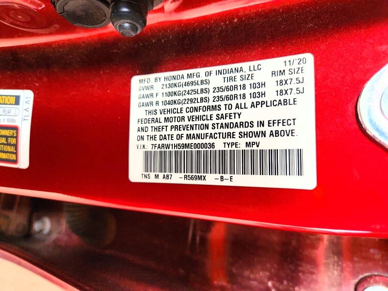 Продажа на аукционе авто 2021 Honda Cr-v, vin: 7FARW1H59ME000036, номер лота: 61793166