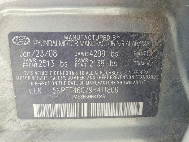 Aukcja sprzedaży 2009 Hyundai Sonata, vin: 5NPET46C79H411806, numer aukcji: 60756926