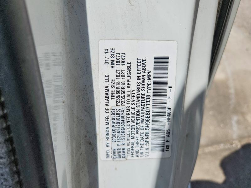 85629715 :رقم المزاد ، 5FNRL5H96EB071338 vin ، 2014 Honda Odyssey مزاد بيع