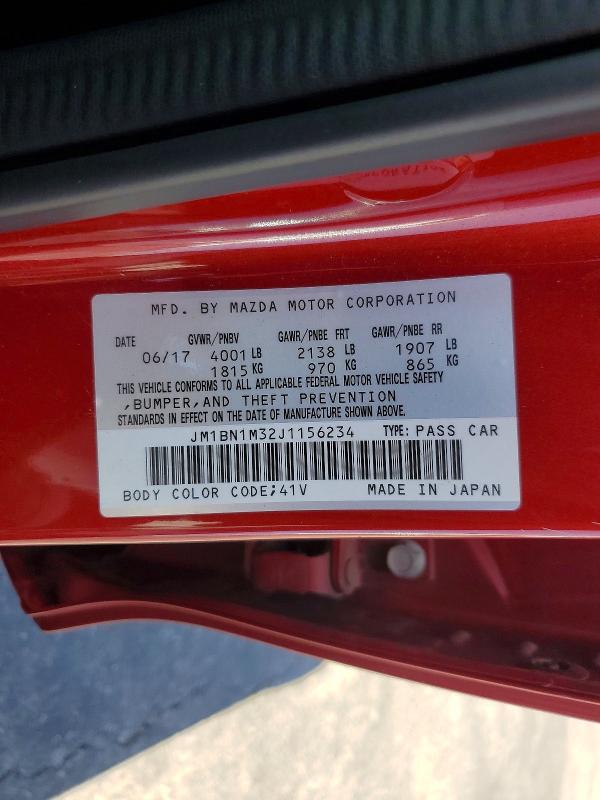 Продажа на аукционе авто 2018 Mazda 3, vin: JM1BN1M32J1156234, номер лота: 61360866