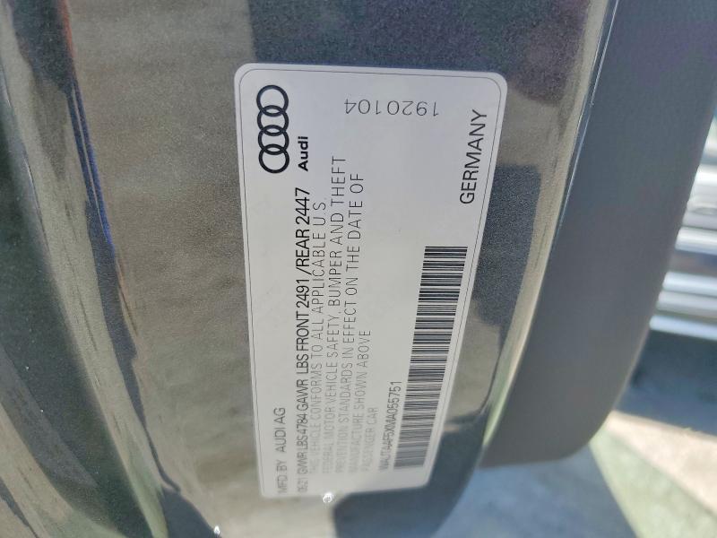 2021 Audi A5 მანქანა იყიდება აუქციონზე, vin: WAUTAAF5XMA055751, აუქციონის ნომერი: 59392186