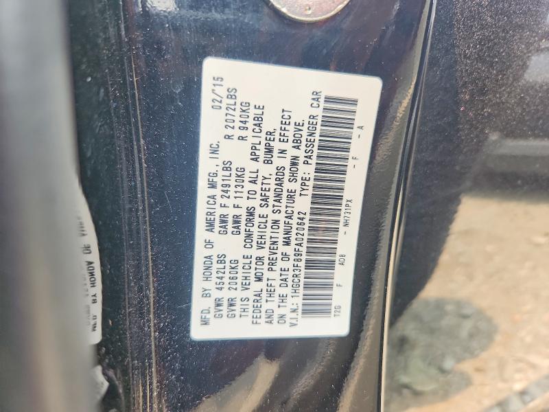 Продаж на аукціоні авто 2015 Honda Accord, vin: 1HGCR3F89FA020642, номер лоту: 61432686