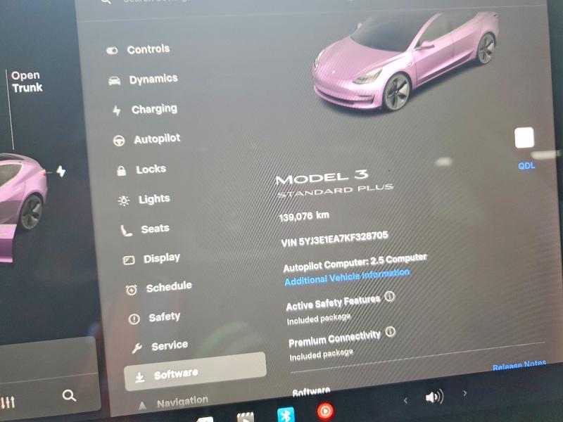 2019 Tesla Model 3 მანქანა იყიდება აუქციონზე, vin: 5YJ3E1EA7KF328705, აუქციონის ნომერი: 62701656