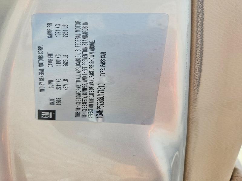 2008 Buick Lucerne მანქანა იყიდება აუქციონზე, vin: 1G4HP57268U171810, აუქციონის ნომერი: 61850426