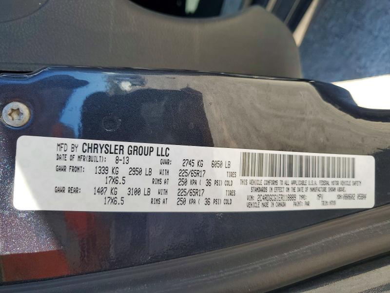 59873176 :رقم المزاد ، 2C4RDGCG1ER118889 vin ، 2014 Dodge Grand Caravan مزاد بيع