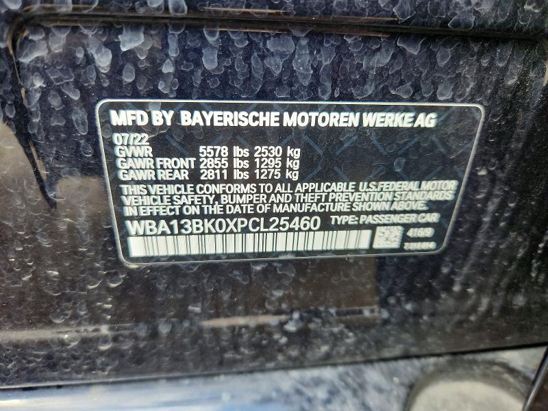 61380486 :رقم المزاد ، WBA13BK0XPCL25460 vin ، 2023 Bmw M550xi مزاد بيع