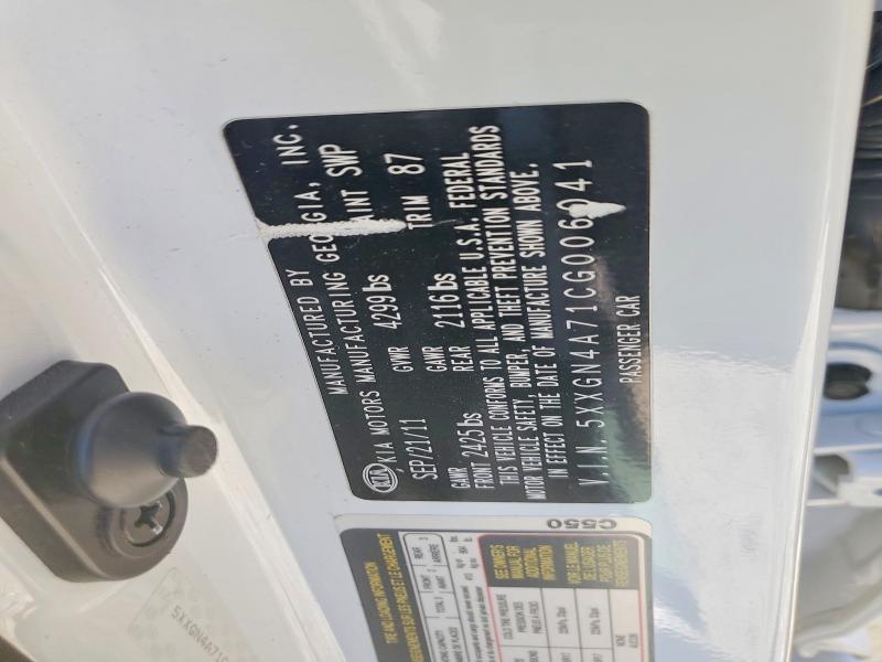 61595136 :رقم المزاد ، 5XXGN4A71CG006041 vin ، 2012 Kia Optima مزاد بيع