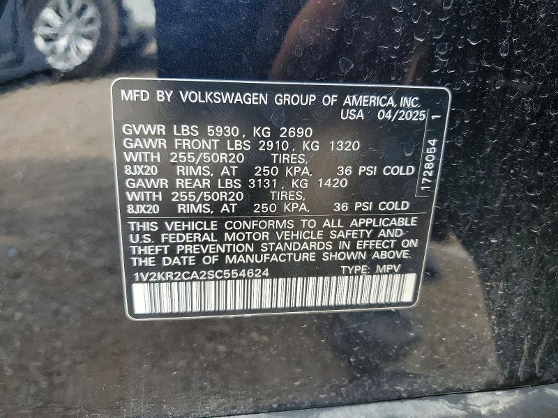 Продаж на аукціоні авто 2025 Volkswagen Atlas, vin: 1V2KR2CA2SC554624, номер лоту: 61434156