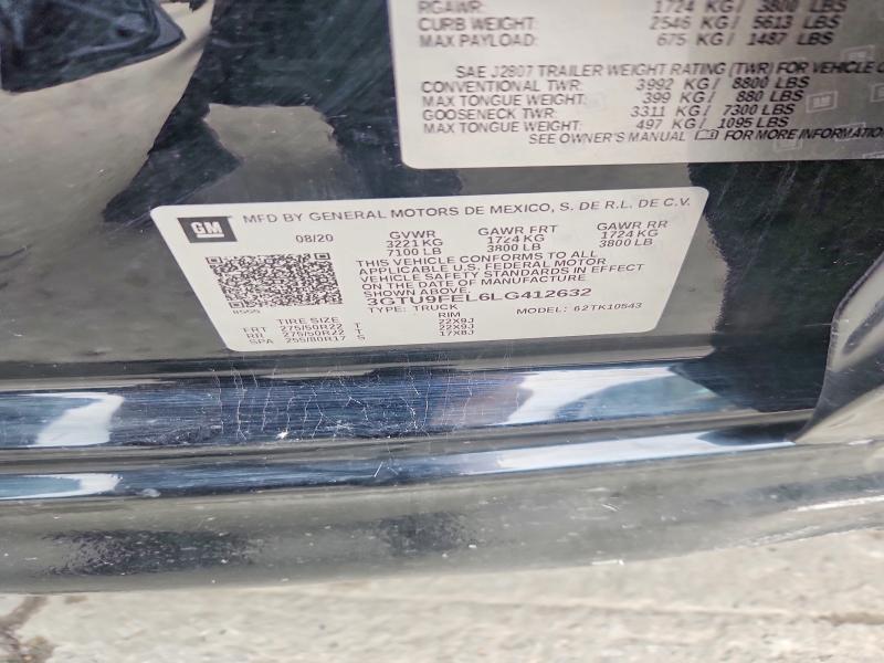 Продажа на аукционе авто 2020 Gmc Sierra, vin: 3GTU9FEL6LG412632, номер лота: 62127026