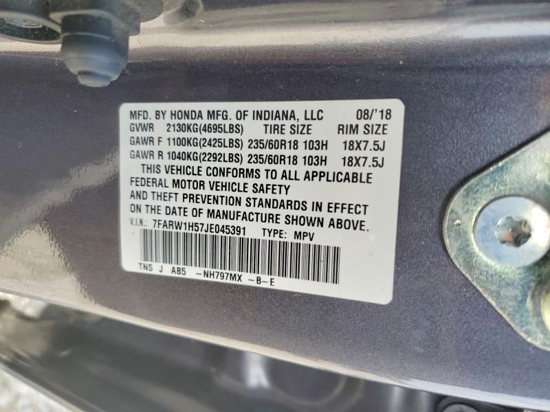 Продажа на аукционе авто 2018 Honda Cr-v, vin: 7FARW1H57JE045391, номер лота: 61479496