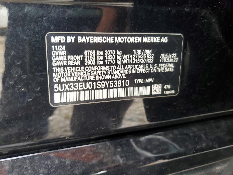 Aukcja sprzedaży 2025 Bmw X5, vin: 5UX33EU01S9Y53810, numer aukcji: 59869776