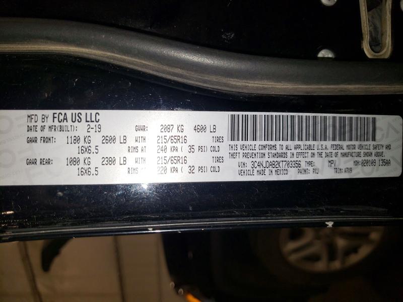 Aukcja sprzedaży 2019 Jeep Compass, vin: 3C4NJDAB2KT703356, numer aukcji: 59295106