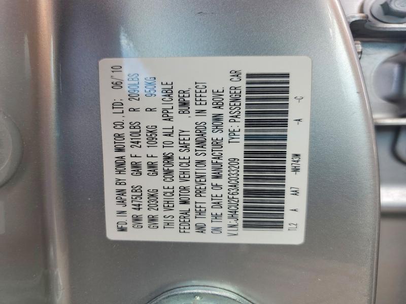 Продаж на аукціоні авто 2010 Acura Tsx, vin: JH4CU2F63AC033209, номер лоту: 62149416