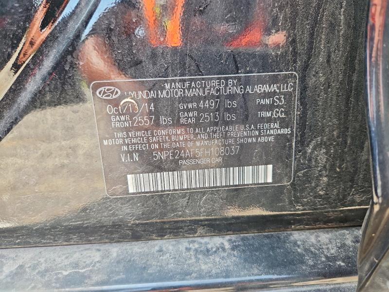 59619896 :رقم المزاد ، 5NPE24AF5FH108037 vin ، 2015 Hyundai Sonata مزاد بيع