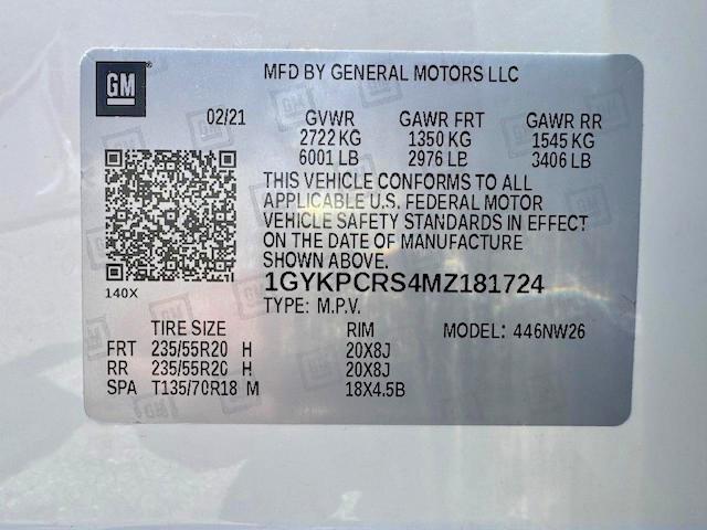 2021 Cadillac Xt6 მანქანა იყიდება აუქციონზე, vin: 1GYKPCRS4MZ181724, აუქციონის ნომერი: 63612426