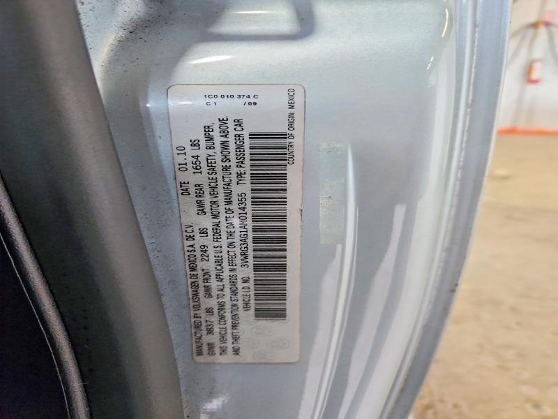 2010 Volkswagen New Beetle მანქანა იყიდება აუქციონზე, vin: 3VWRG3AG1AM014355, აუქციონის ნომერი: 62757136