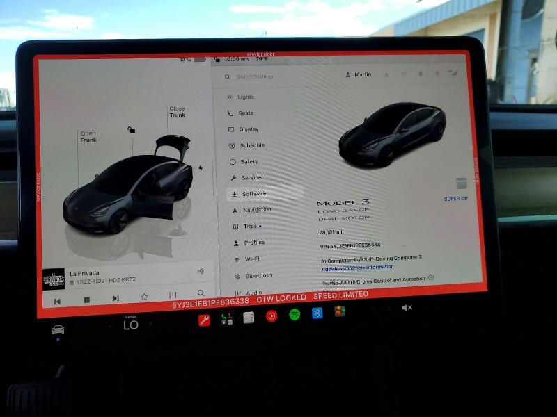 2023 Tesla Model 3 მანქანა იყიდება აუქციონზე, vin: 5YJ3E1EB1PF636338, აუქციონის ნომერი: 61801806
