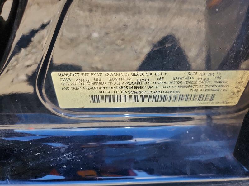 Aukcja sprzedaży 2009 Volkswagen Jetta, vin: 3VWRM71K49M140905, numer aukcji: 60223876