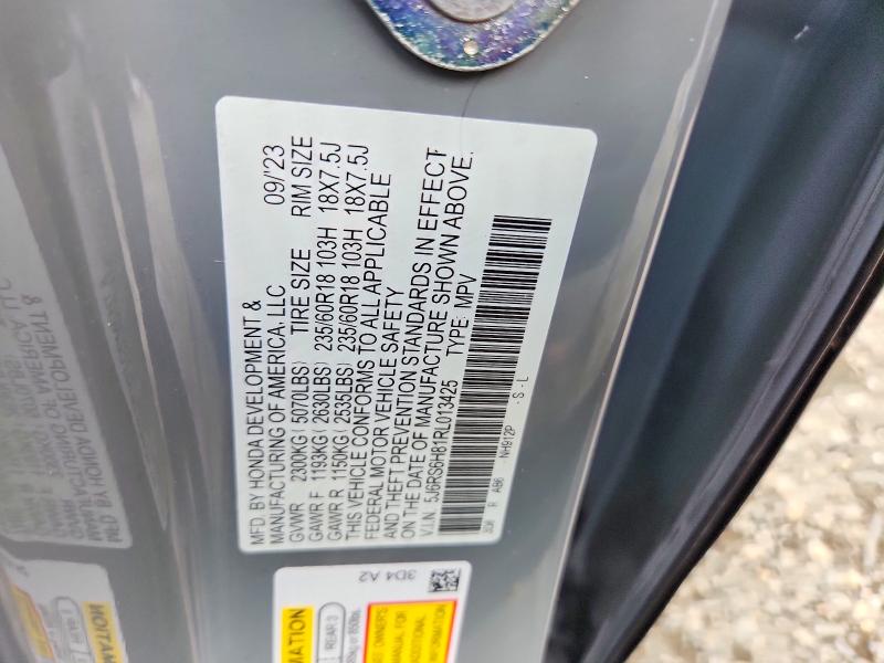 2024 Honda Cr-v მანქანა იყიდება აუქციონზე, vin: 5J6RS6H81RL013425, აუქციონის ნომერი: 62685686