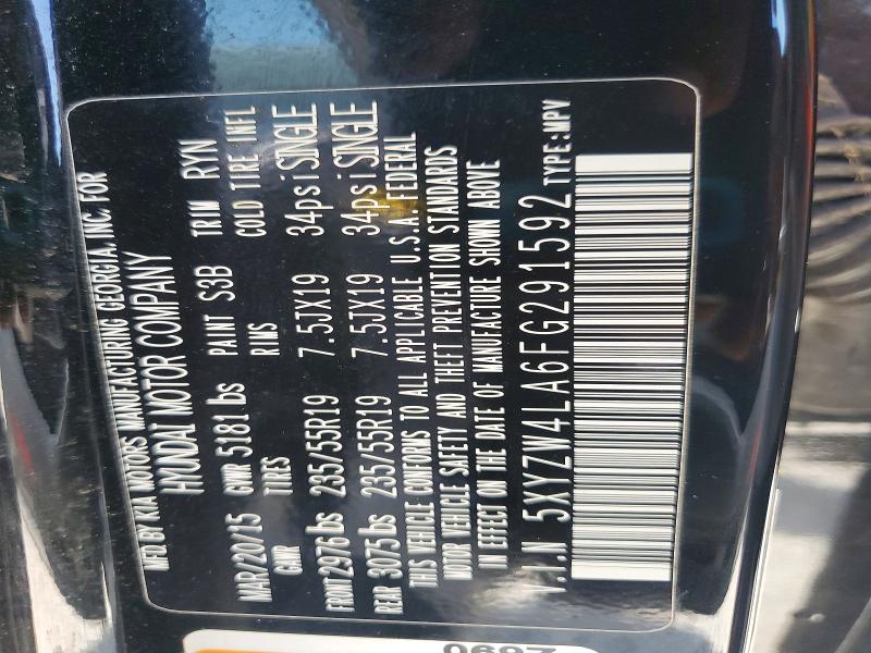Продаж на аукціоні авто 2015 Hyundai Santa Fe Sport, vin: 5XYZW4LA6FG291592, номер лоту: 61740886