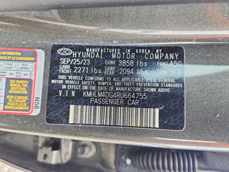 Aukcja sprzedaży 2024 Hyundai Elantra, vin: KMHLM4DG4RU664755, numer aukcji: 59369856