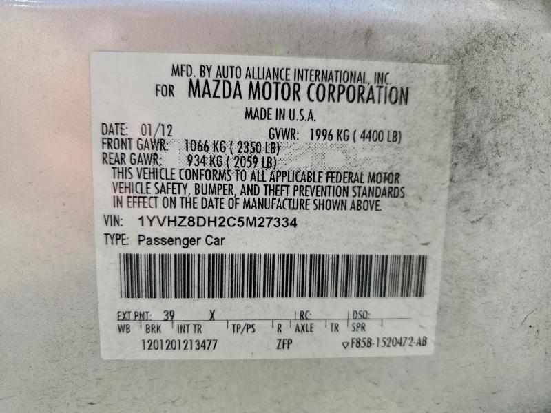 Продаж на аукціоні авто 2012 Mazda 6, vin: 1YVHZ8DH2C5M27334, номер лоту: 61924926