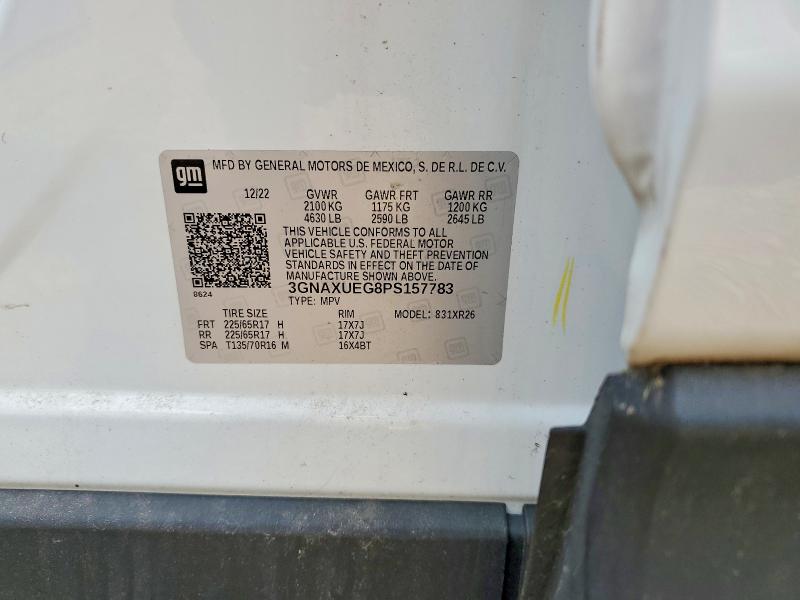 Продаж на аукціоні авто 2023 Chevrolet Eqinox, vin: 3GNAXUEG8PS157783, номер лоту: 61231906