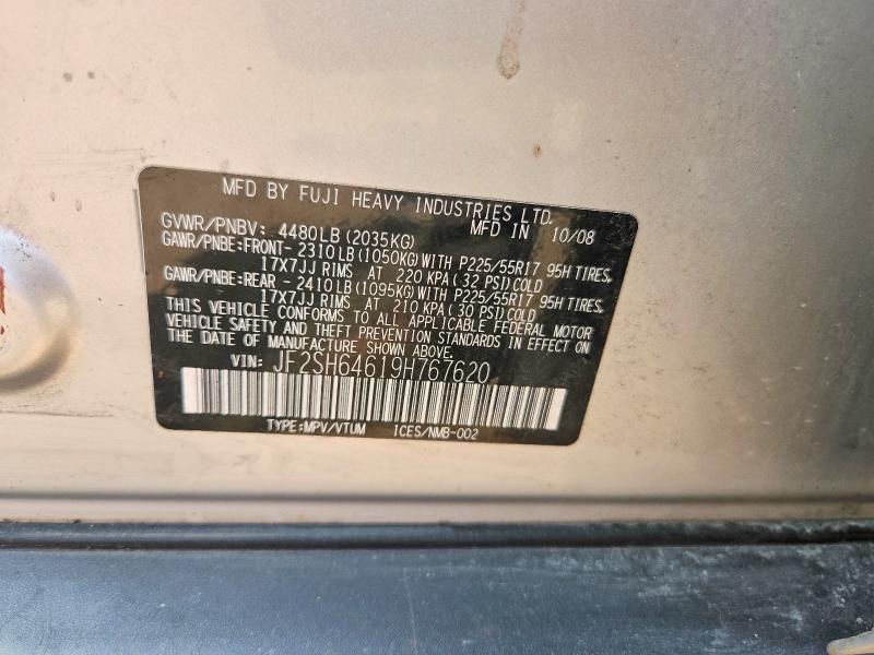 Aukcja sprzedaży 2009 Subaru Forester, vin: JF2SH64619H767620, numer aukcji: 61513796