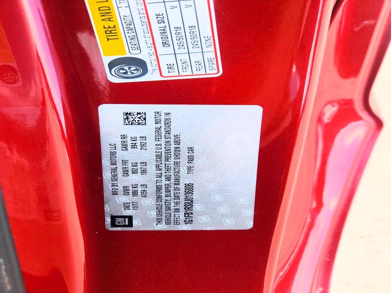 2018 Chevrolet Camaro მანქანა იყიდება აუქციონზე, vin: 1G1FB1RS8J0136806, აუქციონის ნომერი: 62119876