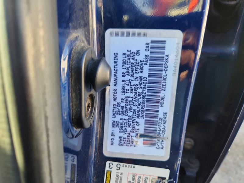 Aukcja sprzedaży 2006 Toyota Corolla, vin: 1NXBR32E86Z724010, numer aukcji: 62444596