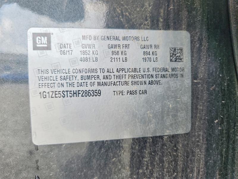 59832346 :رقم المزاد ، 1G1ZE5ST5HF286359 vin ، 2017 Chevrolet Malibu مزاد بيع